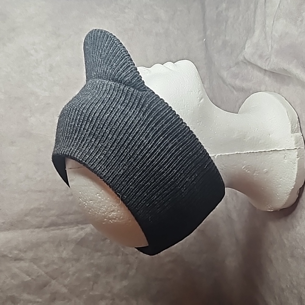 Prada Gray Green Blue Wool Beanie Cap Headband Earmuff Brimmed Hat Sz. M - Picture 5 of 9